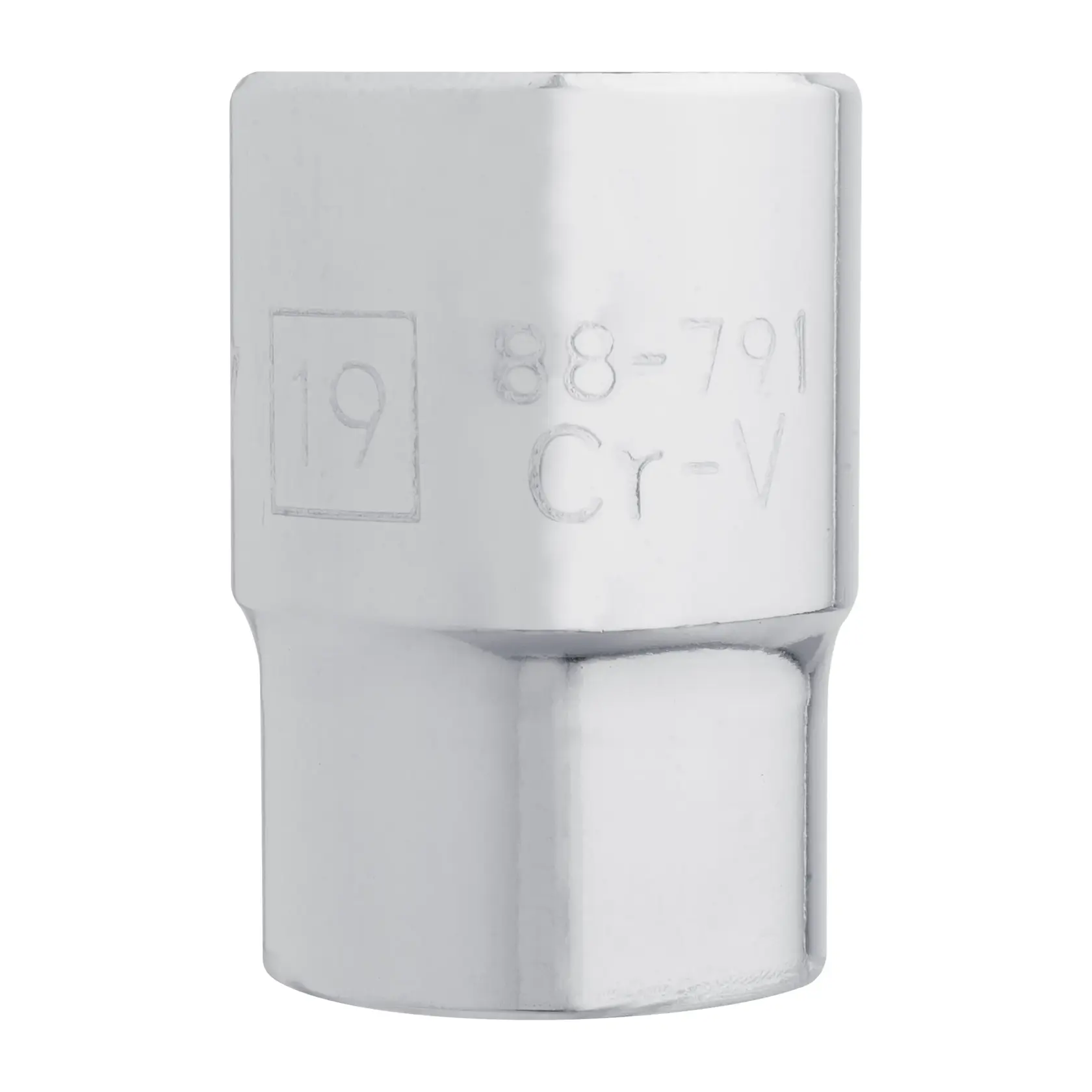 STANLEY 4-88-791 dado cromado de 19 mm, foto de producto en primer plano sobre fondo blanco.