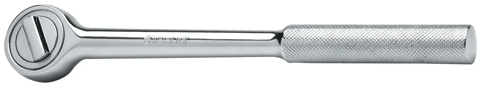Llave de carraca STANLEY 86-404 con mango texturizado, categoría herramienta, foto lateral sobre fondo blanco.
