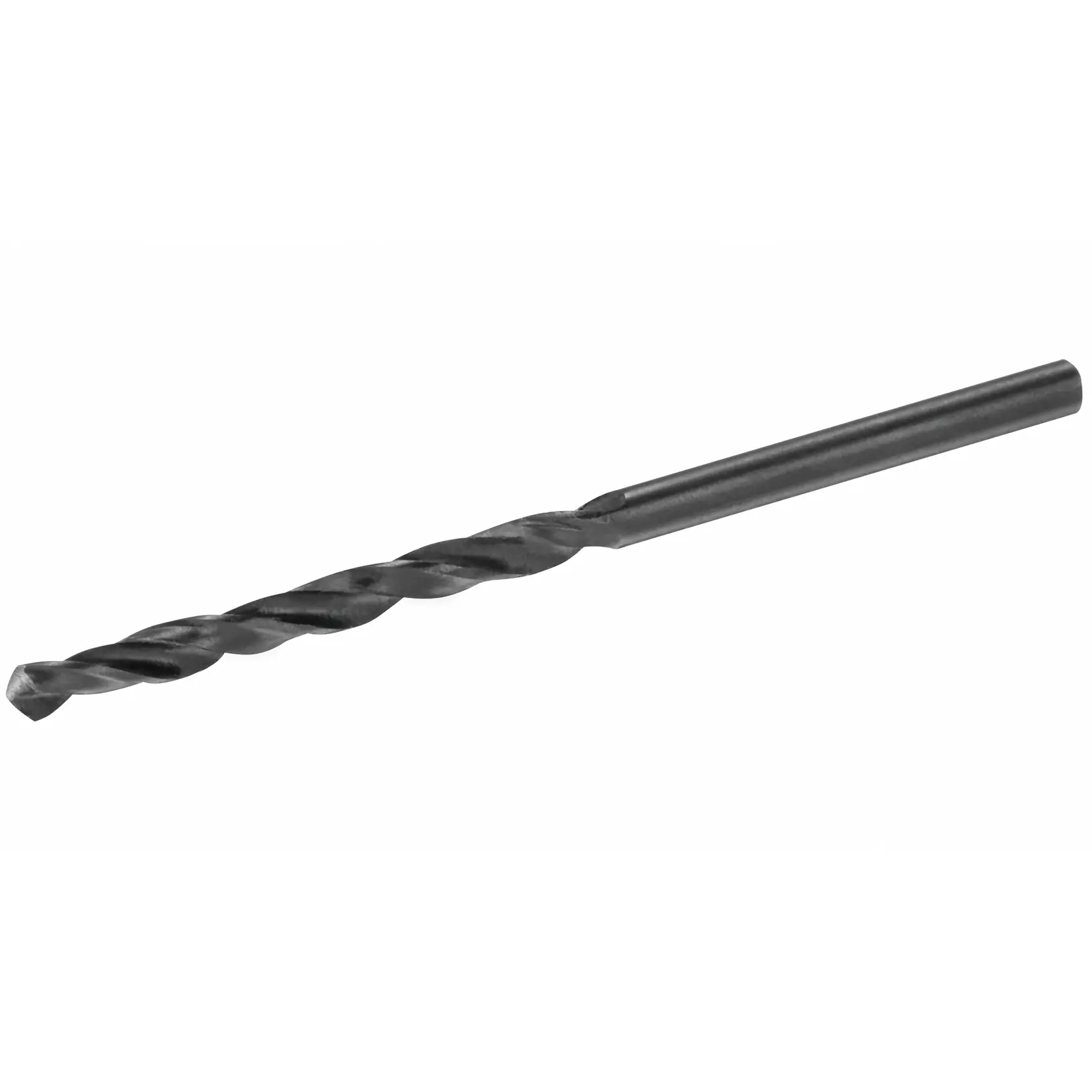 Fotografía de broca STANLEY STA50025C, negra, diseño en espiral, mostrada sobre fondo blanco, categoría fotografía.