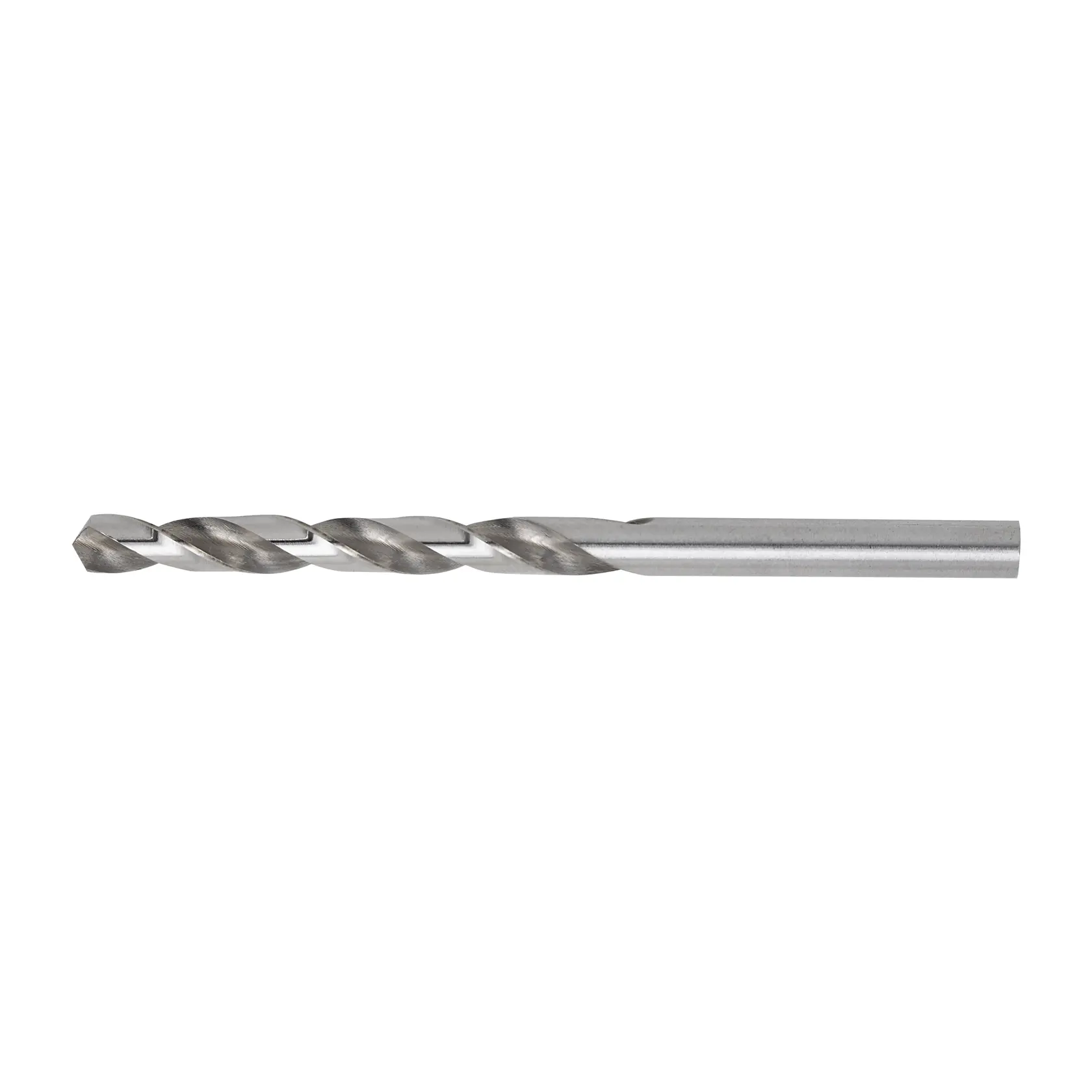 Broca para metal STANLEY STA50055B, acabado plateado, vista lateral sobre fondo blanco.