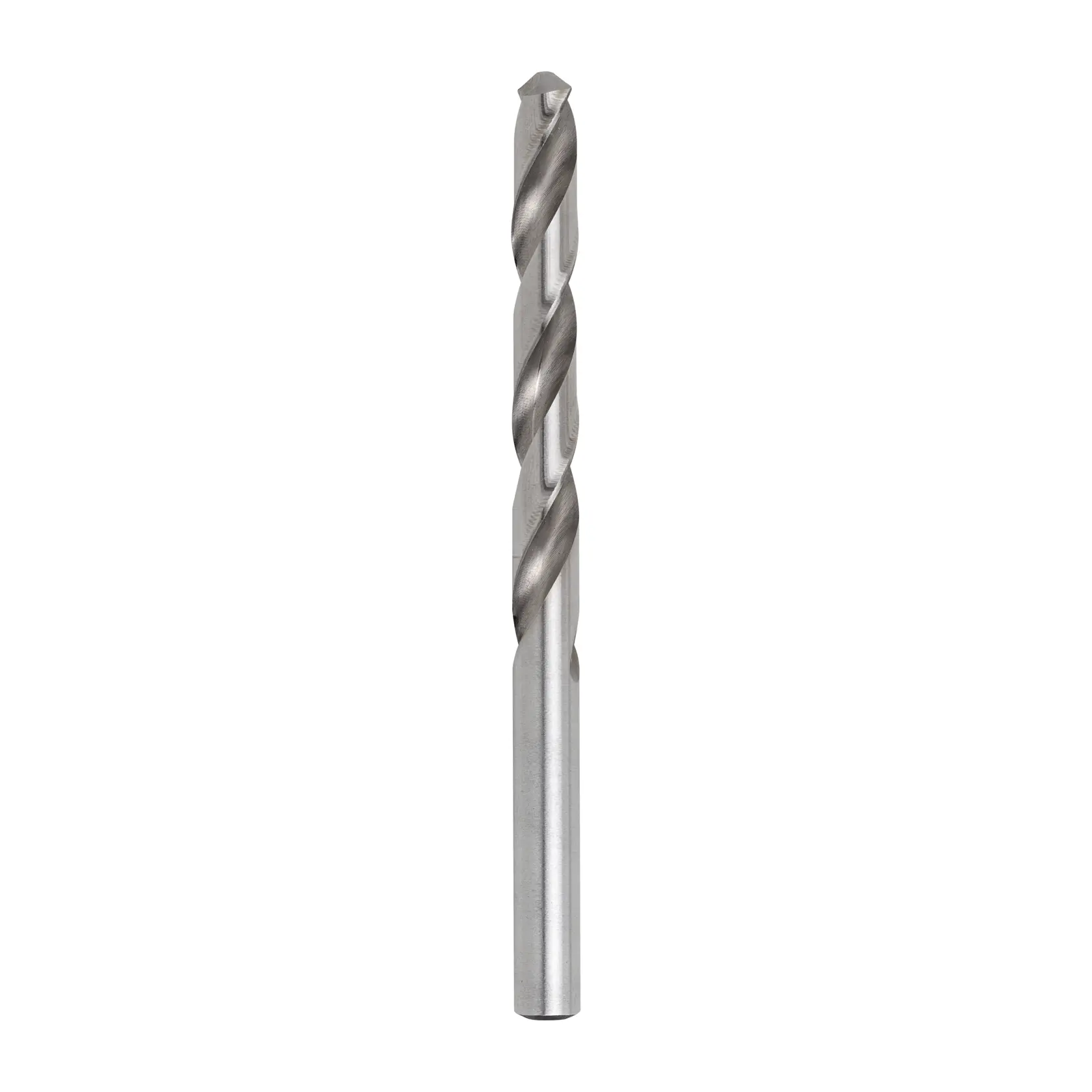 STANLEY STA50075C broca para metal, color plata, ángulo frontal, fotografía de producto.