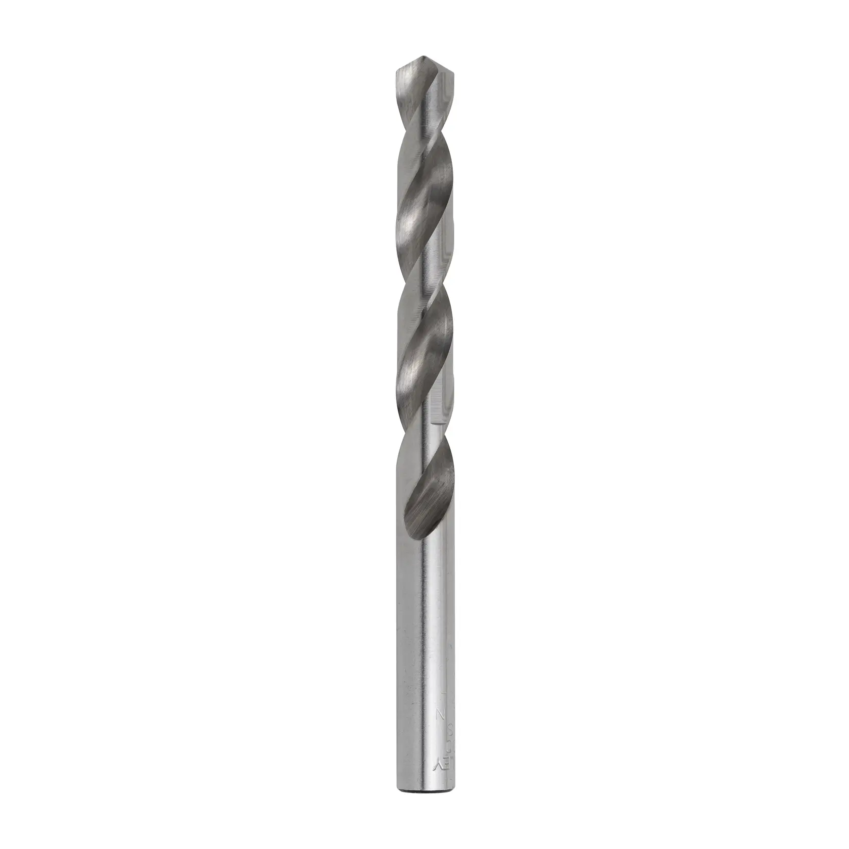STANLEY STA50110C broca de metal con acabado plateado, ángulo frontal, fotografía de herramienta.