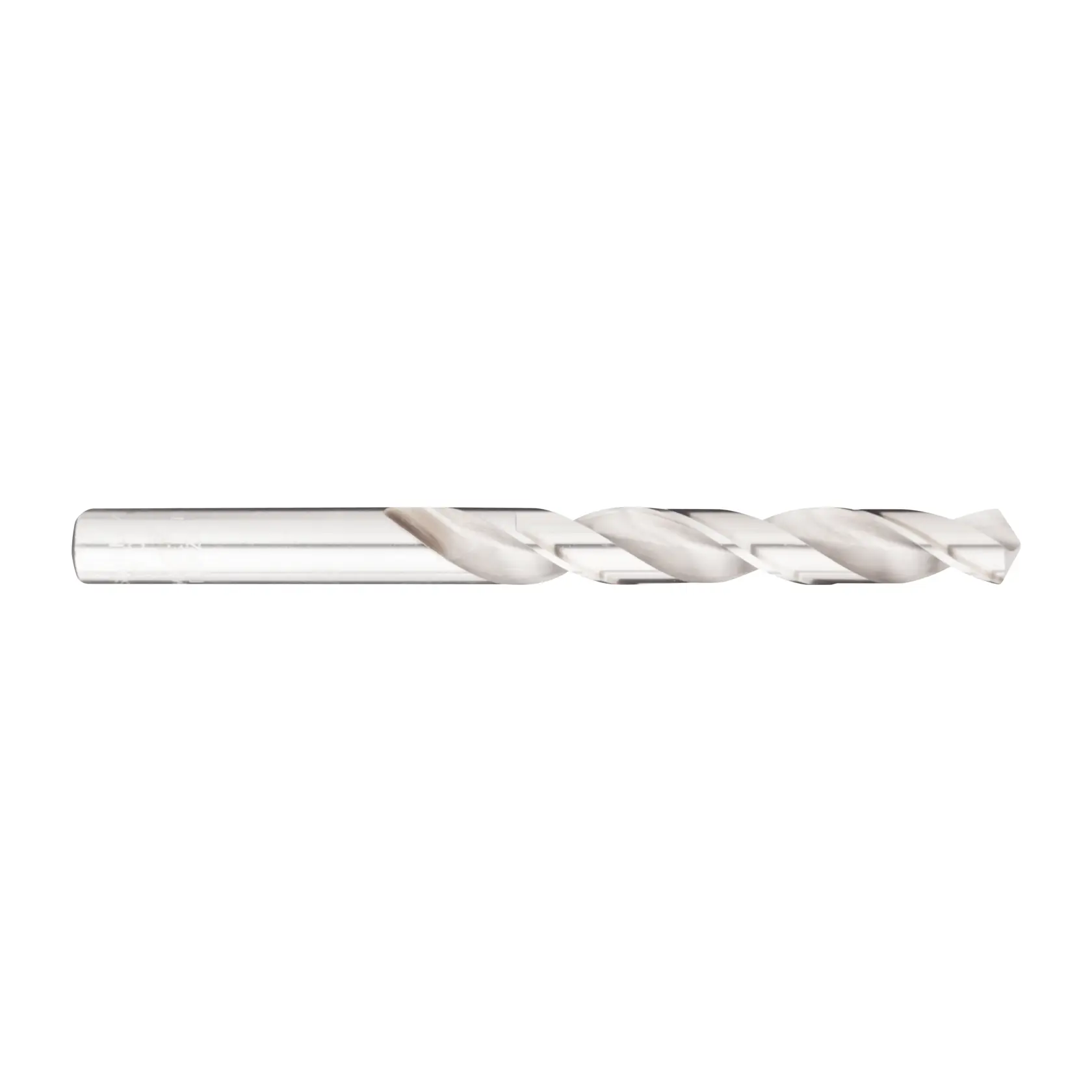 Broca para metal STANLEY STA50130C, plateada, vástago recto, vista lateral, aislada sobre fondo blanco.
