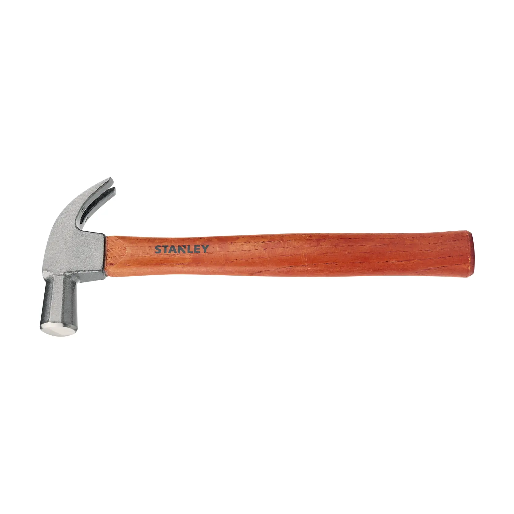 Stanley STHT51371-840 martillo de uña con mango de madera, vista lateral sobre fondo blanco.